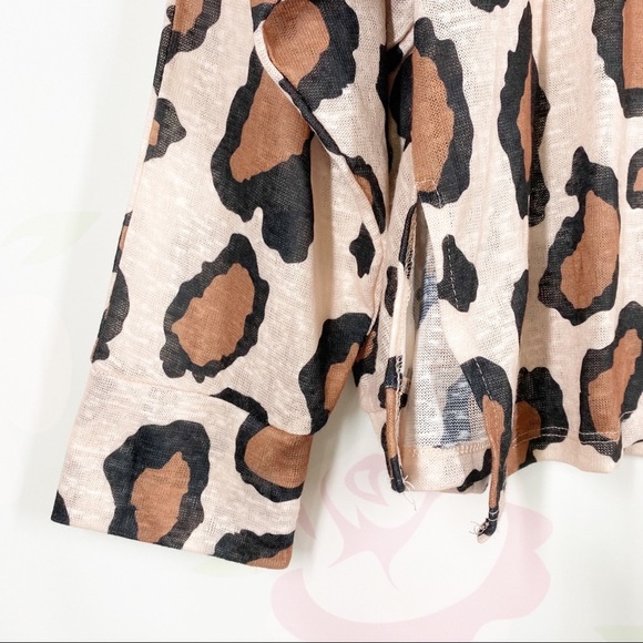 Umgee Plus Leopard Animal Print Oversized Long Sleeve Shirt XL - Picture 5 of 10